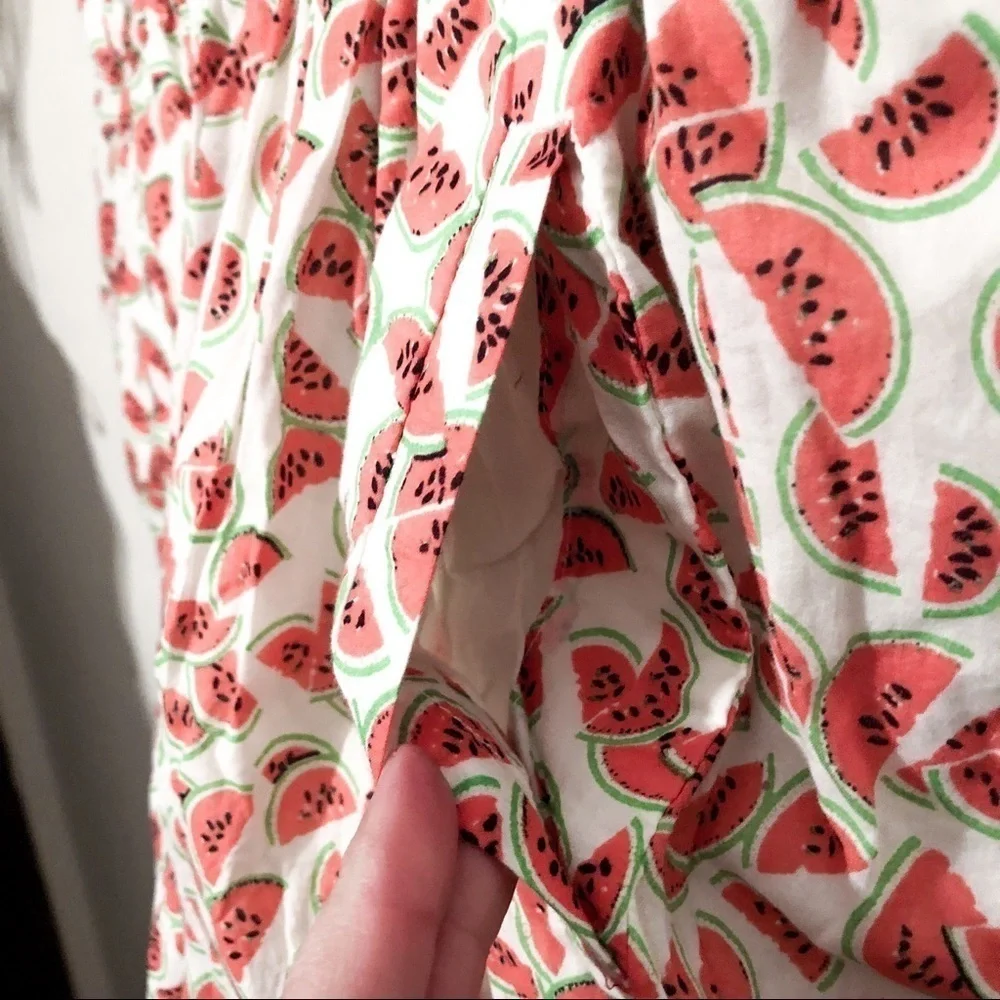 J. Crew Ladies Cotton Pull On Watermelon Mini Skirt Size Small